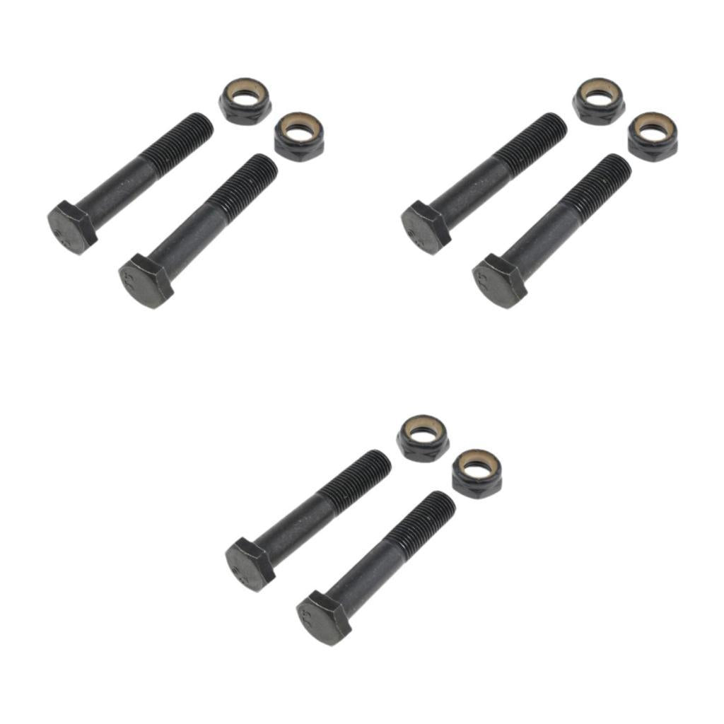 3x2pcs Replacement Skateboard Truck Kingpin Hardware Set Longboard Screw Bolts M10×65mm