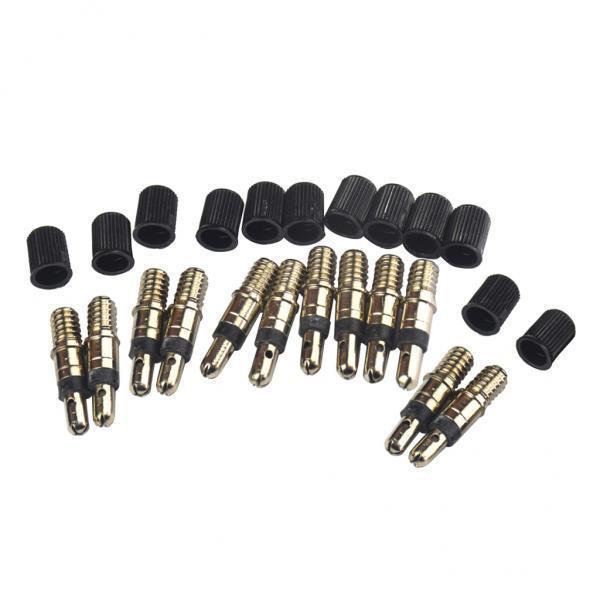 2x12 Pieces Bike Tire Tyre German Valve Core Replacement Valve Core Cap Part