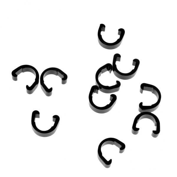 3x10Pcs Cycling MTB Road Bike Cable C-Clips Buckles Housing Hose Guides Black