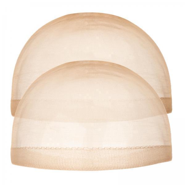 3xWig Cap Nylon Invisible Real Thin Bald Stocking Caps for Cosplay Women Brown