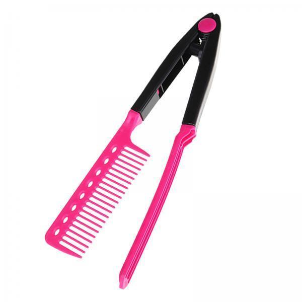 3xV Type Hair Straightening Comb Fashion Portable with A Firm Grip for Knotty Hair