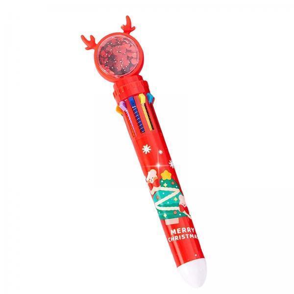 3x10 Colors Ballpoint Pen Retractable Ballpoint Pen 10 in 1 for Gift Children Elk