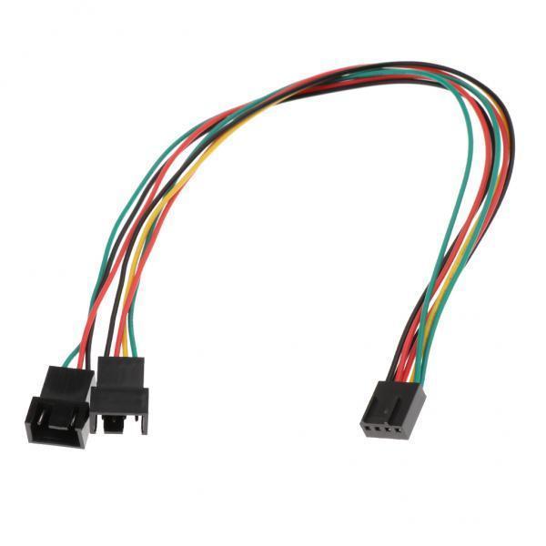 3xPC Fan Power Connector 4pin Female to 2x 4pin Male Splitter Extension Cable