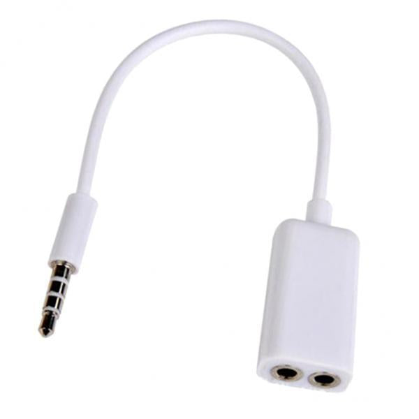 2x3.5mm Audio Cable Adapter AUX Stereo Splitter 3.5mm Male to 2 Port Female