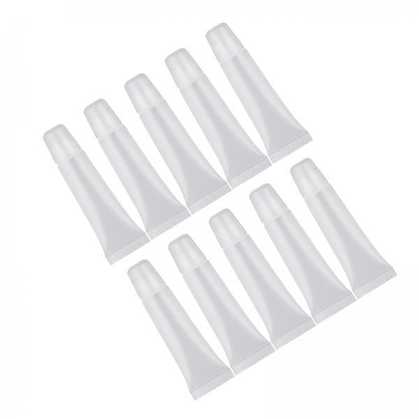 2x10x Lip Gloss Tubes Soft Empty Clear for Makeup DIY Lipgloss Base 10g