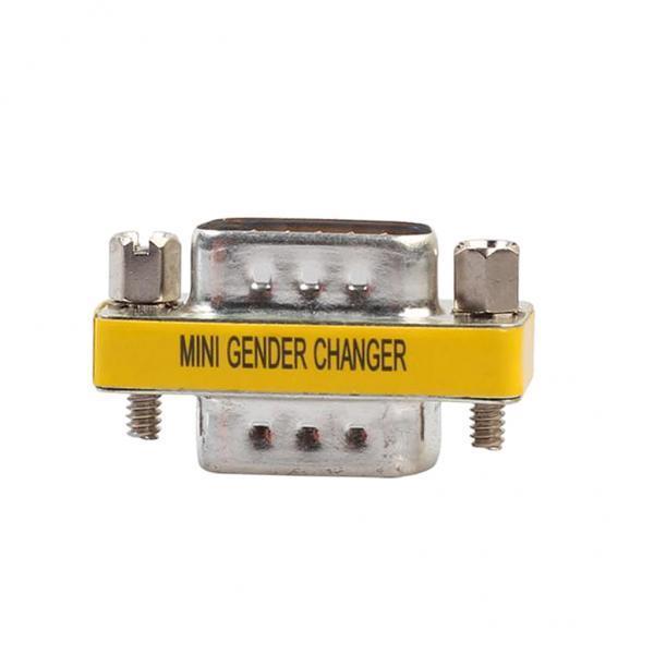 2xPortable 15Pin VGA SVGA Male to Male Converter Mini Changer Coupler Adapter