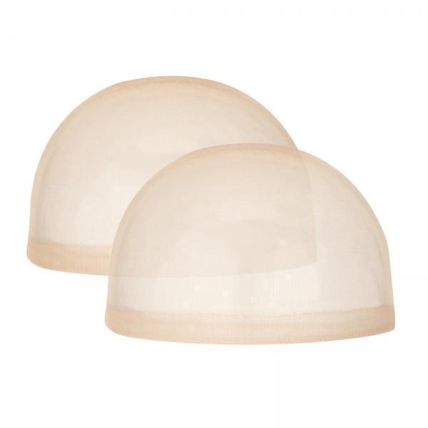 3xWig Cap Nylon Invisible Real Thin Bald Stocking Caps for Cosplay Women Black Beige