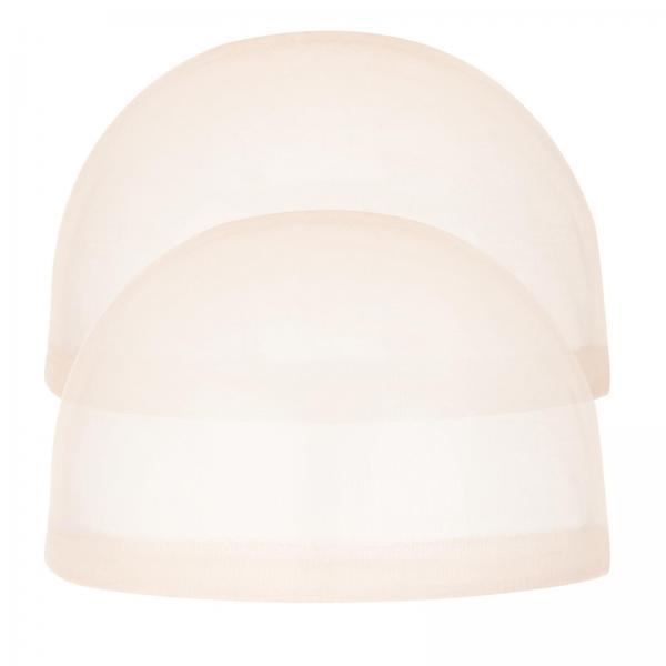 4xWig Cap Nylon Invisible Real Thin Bald Stocking Caps for Cosplay Women Beige