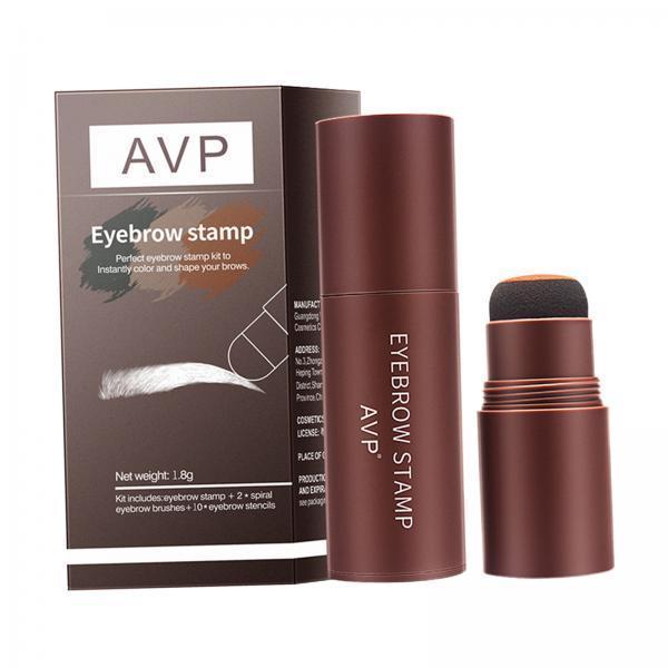 3xEyebrow Stamp Stencil Kit Eyebrow Stamp Shaping Kit for Girls Starters Women Dark Brown