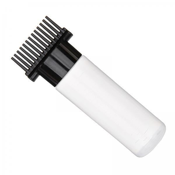 2xRoot Comb Applicator Bottle Perming Tools Hair Dye Bottle Brush for Home DIY Black