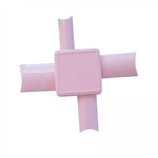 2xPlastic French Nail Tip Nail Applicator DIY Plate Fingers Toes Manicure Pink