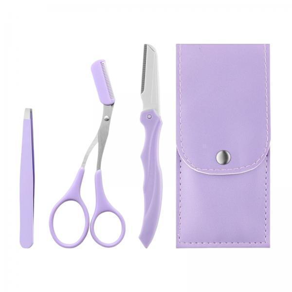 3xEyebrow Trimming Kit Eyebrow Tools Kit Stainless Steel Durable for Salon