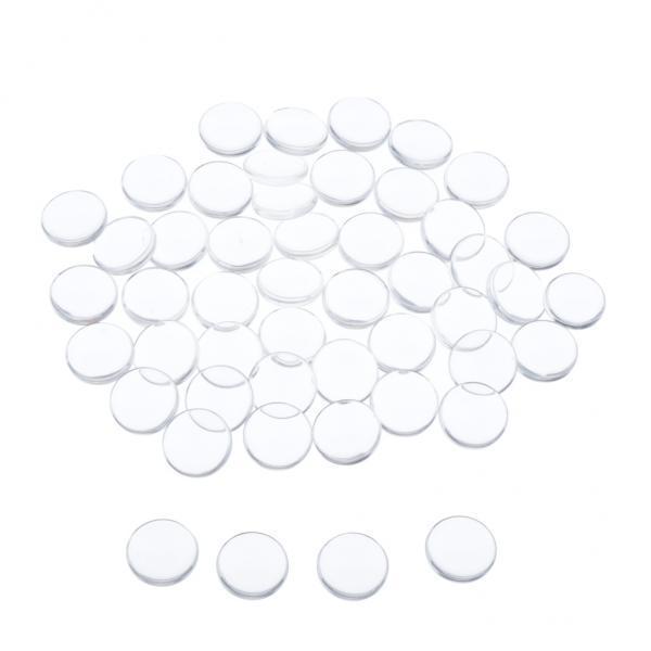 2x50x Clear Nails Art Tips Polish Color Display Chart Board Glass Beads Round