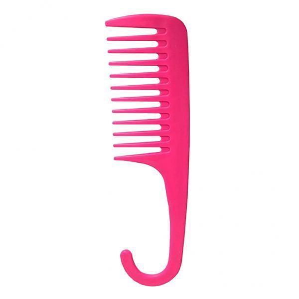 3xWide Tooth Comb Shower Comb With Hook for Long Wet Dry Hair Free red
