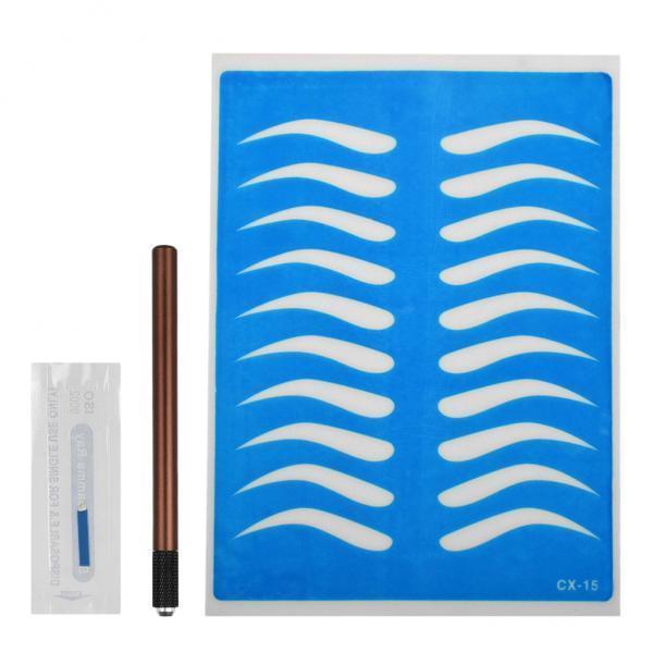 4xMicroblading Eyebrow Permanent Makeup Kit Tattoo Pen Needle Practice Skin Eyebrow B