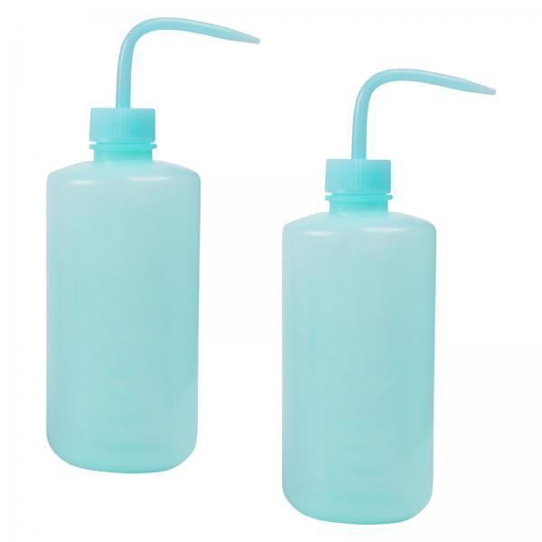 4x2x Wash Bottle Diffuser Squirt Squeeze Bottle Twist Top Caps Soap Wash Blue 500ML