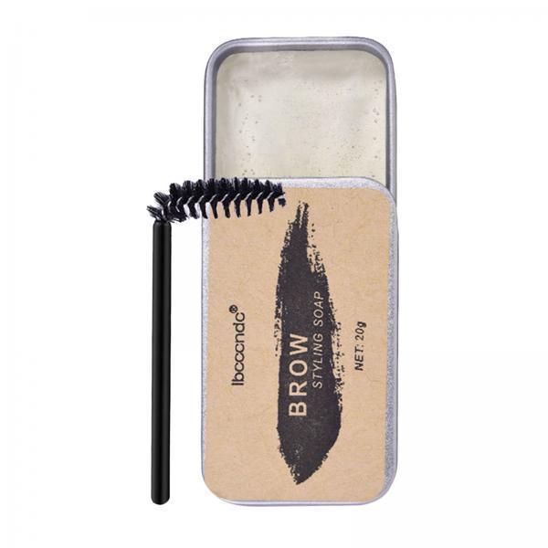 2x20G W/ Brush Natural Kit Long Lasting Eyebrow Soap Wax for Beauty Women