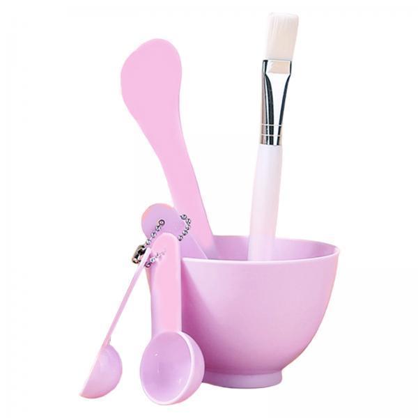 4x6 in 1 Mask Mixing Bowl Set Reusable for Facial Mask Hair Masks Home Purple