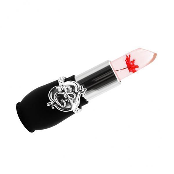 4xJelly Flower Lipstick Lasting Temperature Changing Lip Balm Red Flower
