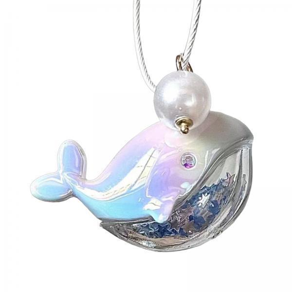 3xCompact Whale Keychain Funny Portable Keyring Bag Pendant for Tote Car Handbag