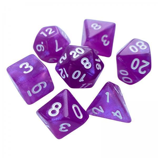 3x7 Pieces Polyhedral Dices Set Game Dices for Party Game Table Game Card Game Violet