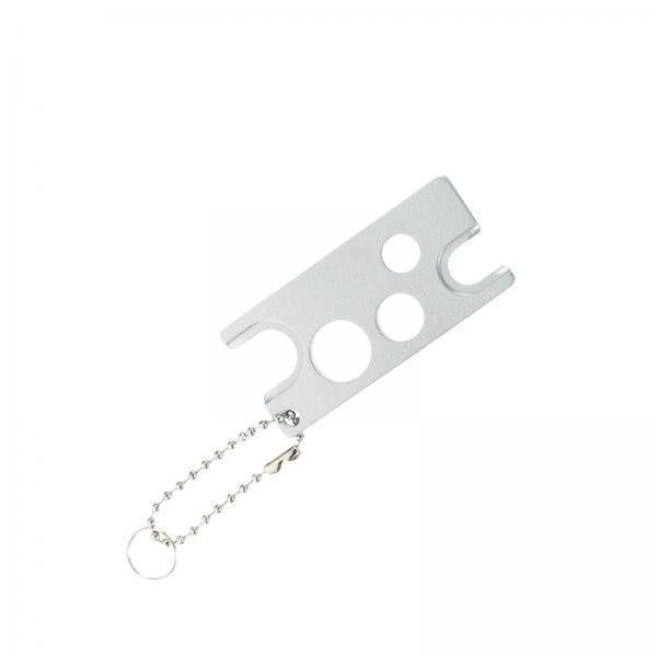 2xEssential Oil Bottle Opener with Keychain Universal Cap Remover Accessory Argent