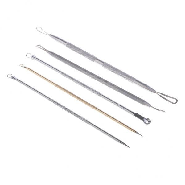2x5x Blackhead Needle Acne Blemish Tools Pimple Extractor Splinter Removal kit