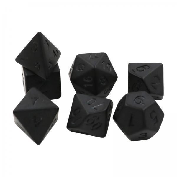 3x7 Pieces Polyhedral Dice black for Kids Toy Role Play Party Supplies