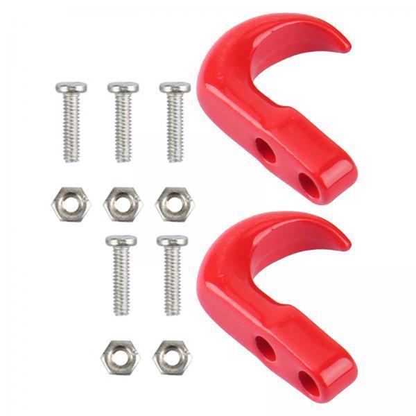 4x2x 1/24 Tow Shackle Rescue Hook Spare for Axial SCX24 Trucks Accessories Red