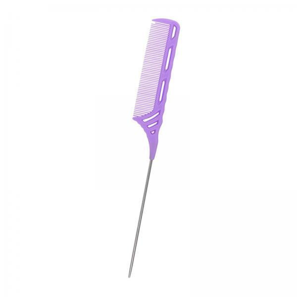 3xRat Tail Comb for Women / Men Girls Hair Styling at Home Salon purple
