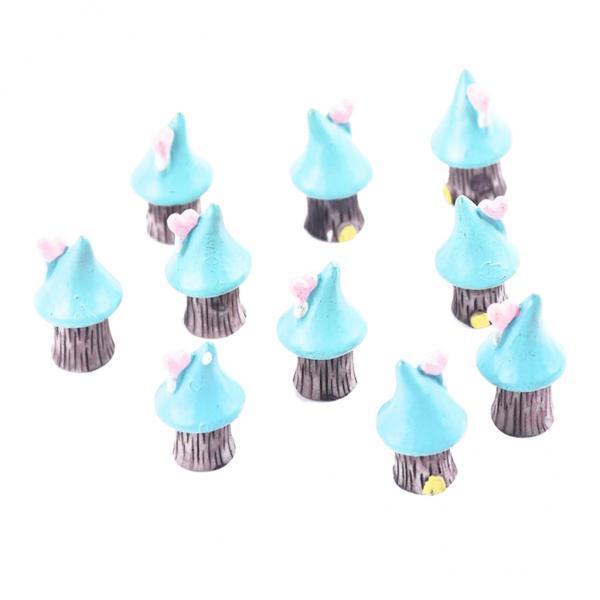 3x10 Pieces Micro Landscape Decorations Resin Ornament Garden DIY Tree House
