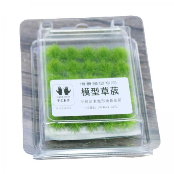 2x50Pcs Artificial Miniature Model Grass Railroad Scenery Sand Table Layout F