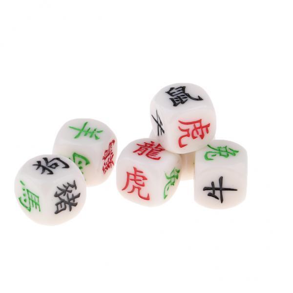 3xChinese 12 Dice Arcylic Entertainment Dice for Party Kids Toys - 18mm