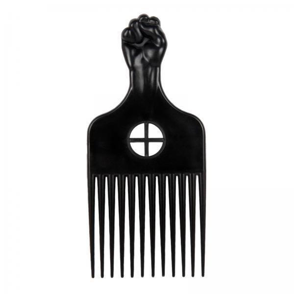 2xHair Styling Tool For Curly Hair Black Fist Hair Comb For Women and Men A