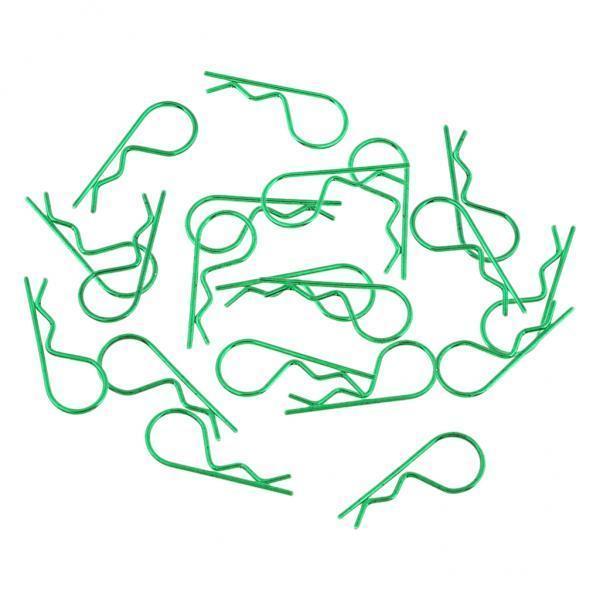 4x20Pcs Metal Large Body Shell Clips Pins For 1/8 1/10 HSP HPI RC Car Green