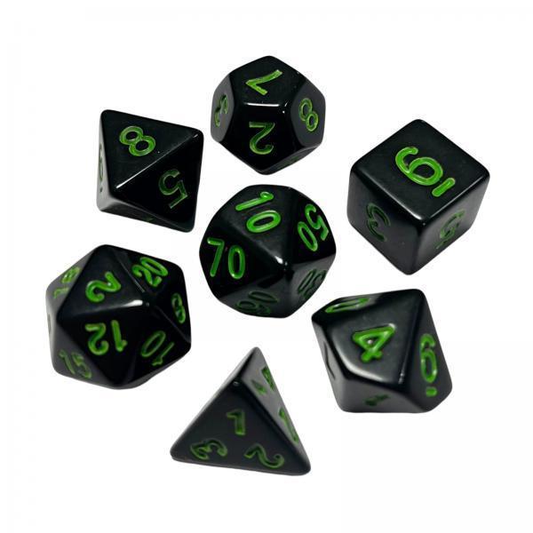 3x7Pcs Polyhedral Dices Set Entertainment Toy for Entertainment Party Supplies Green