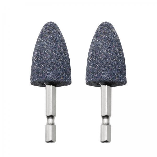 4x2Pcs Grinding Wheel Head 6.35mm Wheel Bit for Jade Bearings Cemented Carbide Conical 71mm