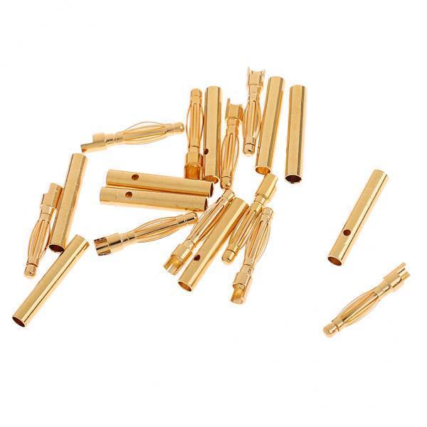 2x10 Pairs 2mm Male / Female Gold Plated Banana Plug Connector Adapter