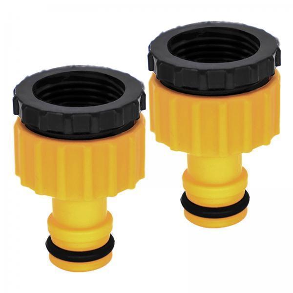 3x2x Hose Tap Connectors 3/4 1/2" Threaded Faucet Adapter for Lawn Patio Home"