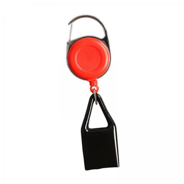 4xRetractable Belt Keychain Holder Sleeve for Camping Events Red