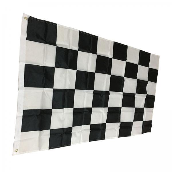 4xHanging Checkered Flag Rectangle Portable Banner for Indoor Decorative