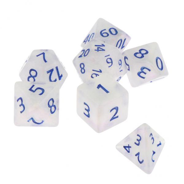 2x7/Set Plastic Polyhedral Dice Set for D&D Dungeons and Dragons Game Toy Style 7