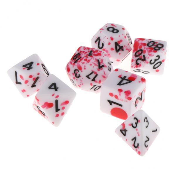 4x7/Set Plastic Polyhedral Dice Set for D&D Dungeons and Dragons Game Toy Style 2