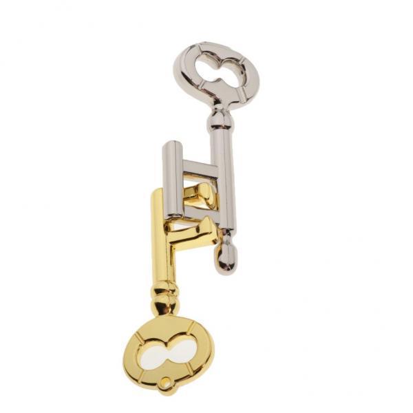 4xZinc Alloy Interlock Keys Puzzles Brain Teaser IQ Test Magic Educational Toy