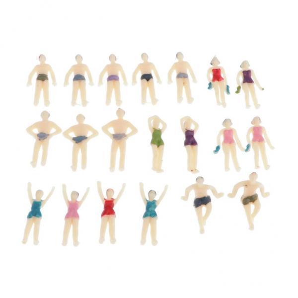 4x20xModel Trains People Figures Scale Painted Beach Crowd Miniatures OO 1:75