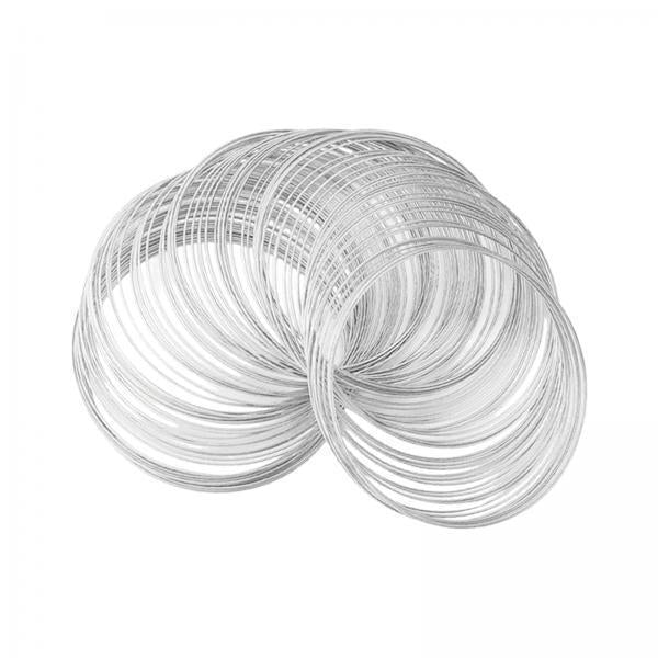 2xMemory Wire for Jewelry Making Beading Wire for Bangle Handmade Silver