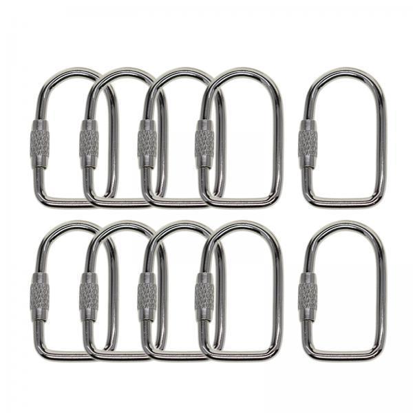 2x10 Pieces Locking Carabiner Locking Clips Screw Lock Buckle for Bags Outdoor