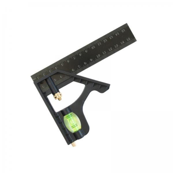 2xAdjustable Carpenters Square with Horizontal Bubbles Right Protractor Square 15cm