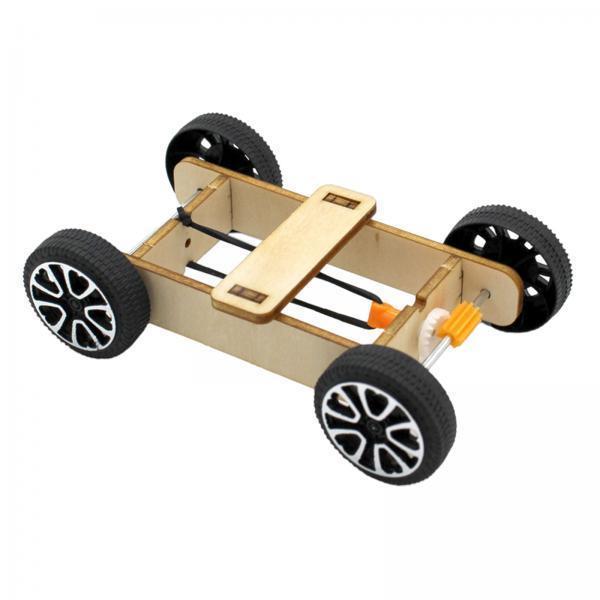 3xWood DIY Car Model Kits Physics Science Cognitive Toys 10.5cmx6.5cmx3cm