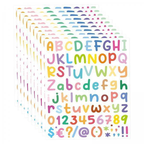 2xColorful Vinyl Letter Stickers for Address Number Water Bottles Scrapbooks Style C